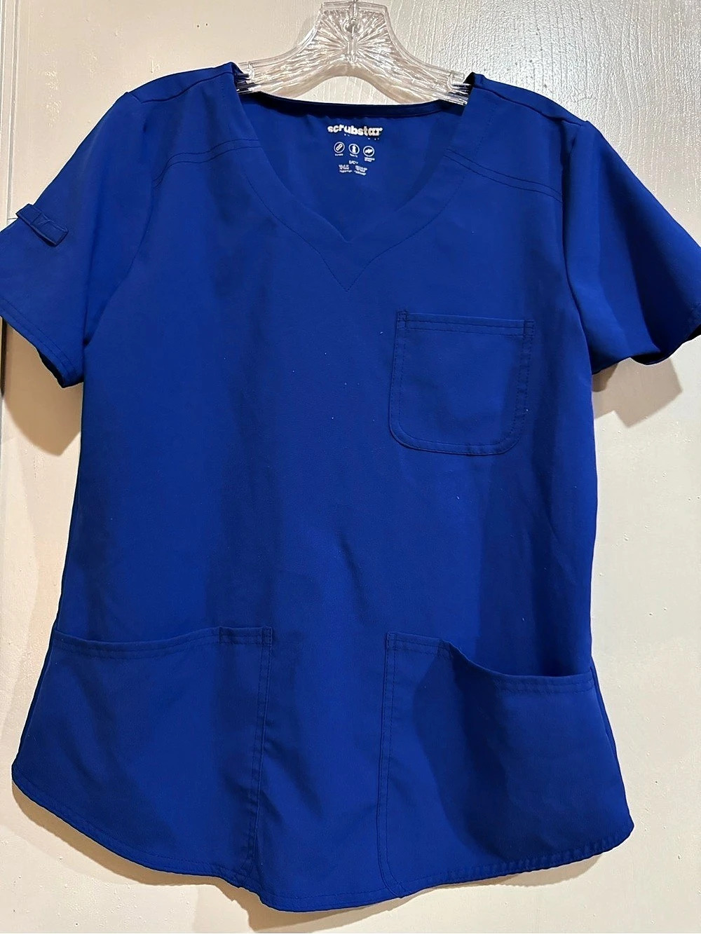 Scrubstar Scrub Top Blue Size S/C Like New